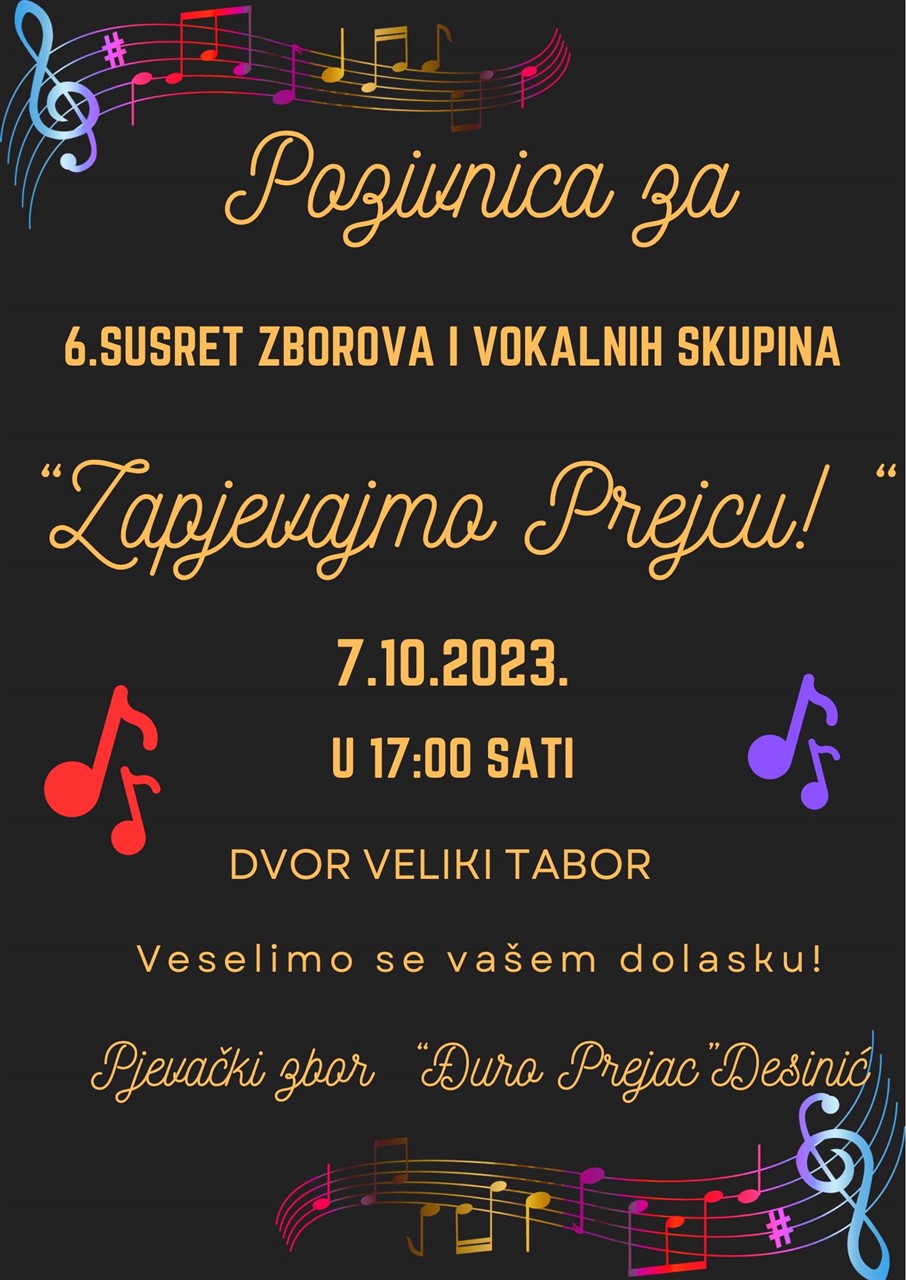 desinić zapjevajmo prejcu